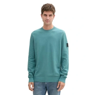 Afbeelding van TOM TAILOR heren trui, 36452 Tropical Teal Twotone, M