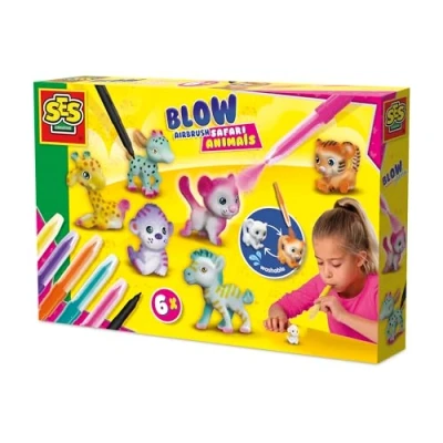 Afbeelding van SES Blow Airbrush Safari dieren 6x