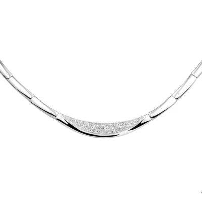 Afbeelding van Zilveren Ketting Zirkonia 45 cm lang