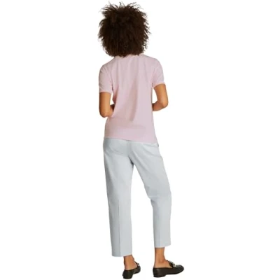 Afbeelding van Tommy Hilfiger Contrast FLAG TEE Tshirt basic, Dames, Maat: Medium, Light pink