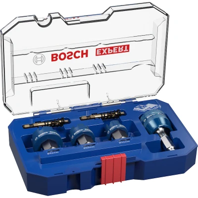 Afbeelding van Bosch 3x EXPERT Sheet Metal gatzagensets (voor Roestvrijstalen platen, Stalen Ø 22, 25, 32 mm, Professional Accessoires Boor /schroefmachines)