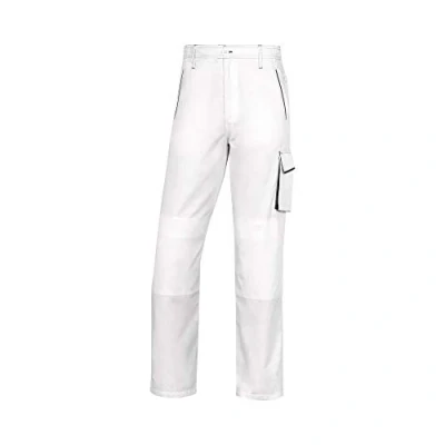Afbeelding van Delta Plus M6PANBCTM werkbroek in panostyle (polyester/katoen, maat M, verpakking van 1 stuks), wit/grijs