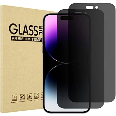 Afbeelding van ProCase 2 Stuks Privacy Screen Protector voor iPhone 14 Pro Max 6,7 Inch 2022, 9H Anti spy Tempered Gehard Glass Beschermglas Schermbeschermer