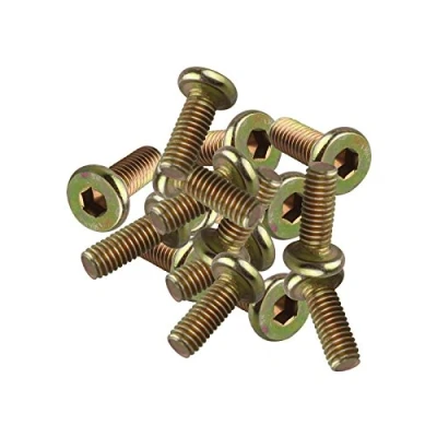 Afbeelding van HALJIA Inbus zeskant M6 platte kopschroeven, voor meubels, 20 stuks M6*15MM