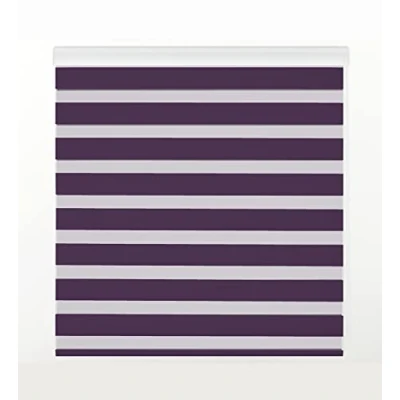 Afbeelding van Zebra Textil SANSA dubbel rolgordijn met decoratieve cassette, polyester, violet, 105 x 175 cm