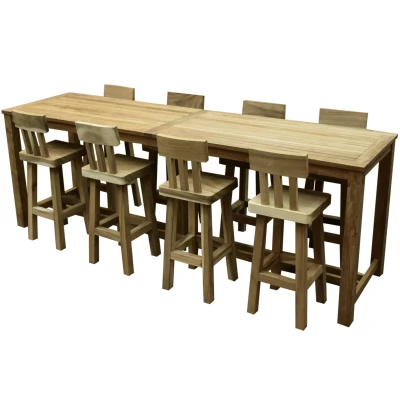 Afbeelding van Barset 300x80xH105 9 delig teak termbasi