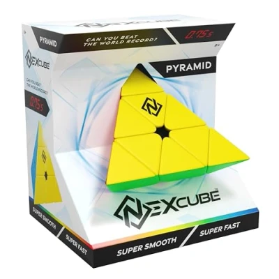 Afbeelding van Nexcube Pyramide, Driehoekig Puzzelspel, Speedcube vanaf 8 Jaar, Spel voor Volwassenen en Kinderen, Uitdaging in Snelheid, GemakkelijkTe Draaien, Denkspel, Ontwikkelt Verbeelding Creativiteit