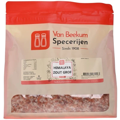 Afbeelding van Van Beekum Specerijen Himalaya Zout Grof 2 kilo (hersluitbare stazak)