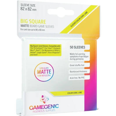 Afbeelding van Gamegenic Matte Board Game Sleeves Lime 82 x mm (50 stuks)