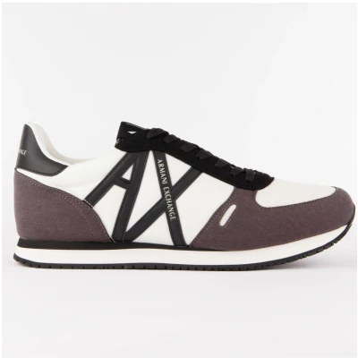 Afbeelding van Armani Exchange Sneakers laag, Heren, Maat: 43, Pavement/black/off white Imitatieleer/ textiel
