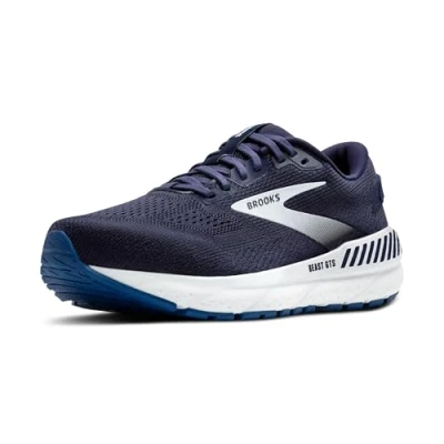 Afbeelding van Brooks Beast GTS 24 Hardloopschoenen voor op de weg, Heren, Maat: 46, Peacoat true navy white Textiel