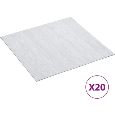 Afbeelding van Vloerplanken 20 st zelfklevend 1,86 m² PVC wit