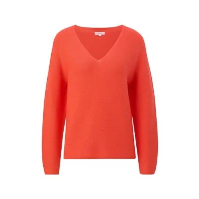Afbeelding van s.Oliver MIT Vausschnitt Trui, Dames, Maat: 42, Orange