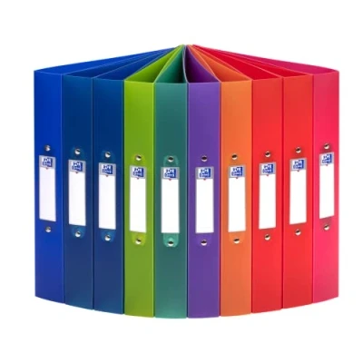 Afbeelding van Oxford Urban ringmap, ft A4, uit PP, 2 O ringen van 30 mm, rug 4 cm, geassorteerde kleuren 10 stuks