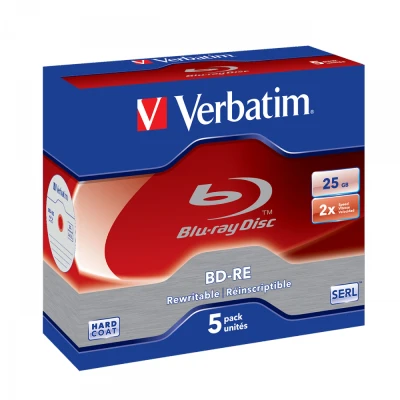 Afbeelding van Verbatim Blu ray BD RE herschrijfbaar 43615 5 stuk(s) 25 GB