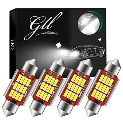 Afbeelding van GLL 4pcs 36MM C5W LED Lampen met 4014 12SMD voor Auto Dome Kofferbak Hoffelijkheid Kentekenplaat Verlichting 400LM 9 26V