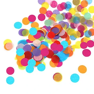 Afbeelding van Huture Confetti met ronde stippen, meerkleurig, tafelconfetti, sterren, metallic, glitter, aluminiumfolie, voor bruiloft, verjaardag, Valentijnsdag, decoratie, 30 g