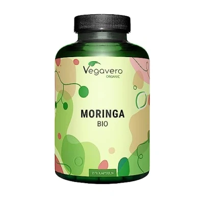 Afbeelding van Vegavero BIOLOGISCHE Moringa capsules 1800 mg Prijs prestatiewinnaar 2024* 270 Laboratorium getest Oleifera Veganistisch &amp; zonder toevoegingen