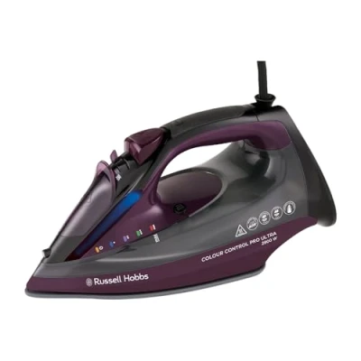 Afbeelding van Russell Hobbs stoomstrijkijzer, keramische antiaanbakzool, 195 g stoomstoot, 50 continue stoom, 380 ml watertank, zelfreinigend, antikalk , kleurcontroletechnologie, 2800 W, 27281 56