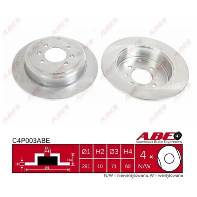 Afbeelding van ABE Remschijven C4P003ABE