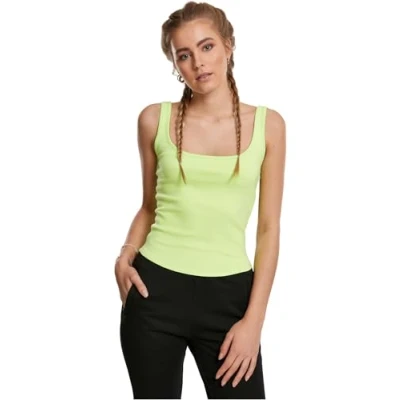Afbeelding van Urban Classics WIDE NECK Top, Dames, Maat: XL, Electriclime