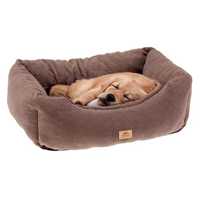 Afbeelding van Ferplast COCCOLO 80 groot hondenbed voor honden en katten, van microvezel, zacht wasbaar, taupe