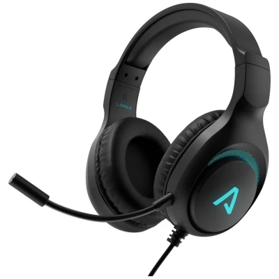 Afbeelding van Lamax Heroes Guard1 Over Ear headset Gamen Kabel Stereo Zwart Headset, Volumeregeling, Microfoon uitschakelbaar (mute)