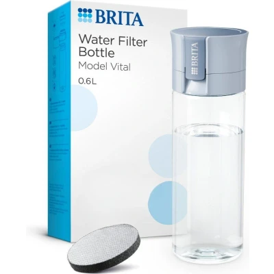 Afbeelding van 2e product 50% korting BRITA Waterfilterfles Vital 600ml Lichtblauw inclusief 2 filters