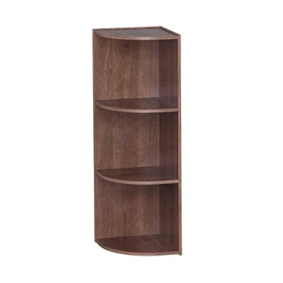 Afbeelding van Iris Ohyama, kast met planken / houten 3 niveaus hoekplank, Modulair, Design, Woonkamer slaapkamer Corner Shelf CX 3C Bruin