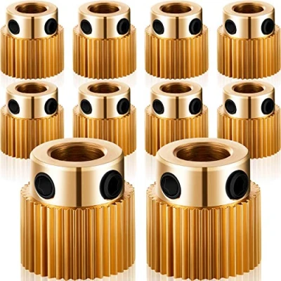 Afbeelding van extruderwiel onderdelen 3D printer tandwiel 40 tanden messing compatibel met CR 10, 10S, S4, S5, Ender 3, 3 Pro (10)