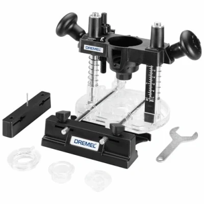 Afbeelding van Dremel 335 01 Rotary Tool Plunge Router Attachment, Compact &amp; Lichtgewicht voor Lichte Routing Projecten, Perfect Houtbewerking Inlay Werk, Zwart Medium