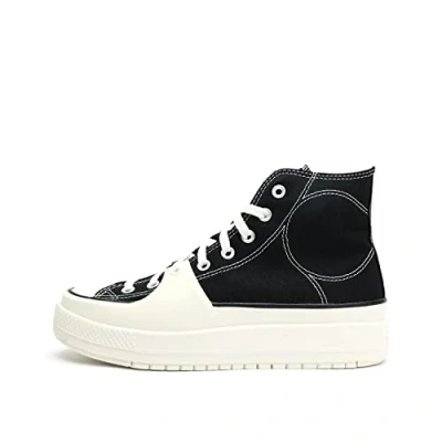 Afbeelding van Converse Chuck Taylor ALL STAR Construct Unisex Sneakers hoog, Maat: 45, Black/vintage white/egret Textiel