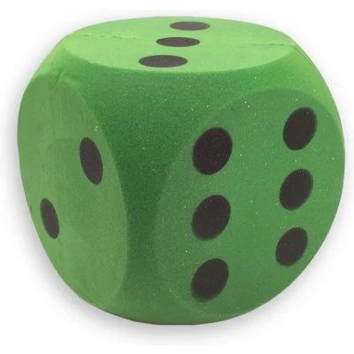 Afbeelding van Grote foam dobbelsteen groen 16 x cm
