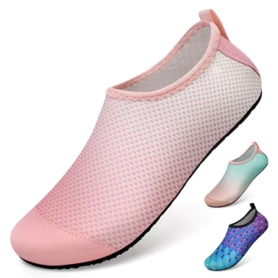 Afbeelding van Waterschoenen Badschoenen Duikschoenen Superlicht Snel Antislip Drogen Heren Dames Surfen Strand Zwembad Uniseks(Roze wit 34/35)