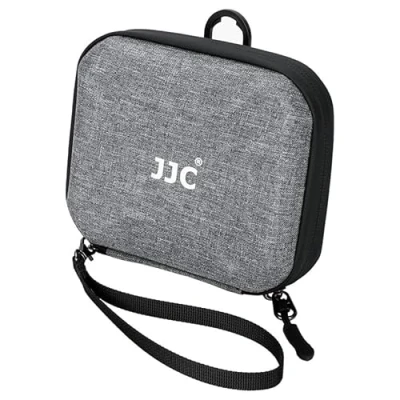 Afbeelding van JJC Hard Shell Reislensfilterbehuizing voor 4x ronde filters Dia. tot 95 mm water en stofdicht filterzakje zakken draagdoos opbergtas met microvezelreinigingsdoek, Grijs, Filter geval