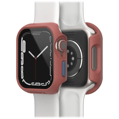 Afbeelding van OtterBox Eclipse Watch bumper met geïntegreerde glazen schermbeschermer voor Apple Series 9/8/7 41mm, gehard glas, valbestendig, slanke beschermhoes Watch, Bruin/Blauw