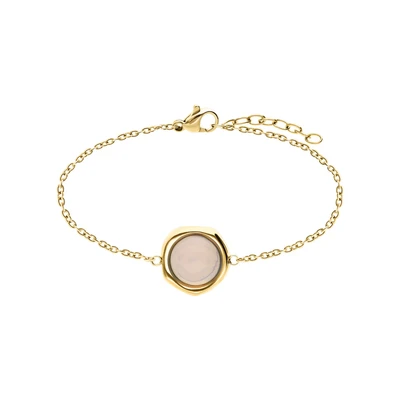 Afbeelding van Lucardi Armband goud / rosa