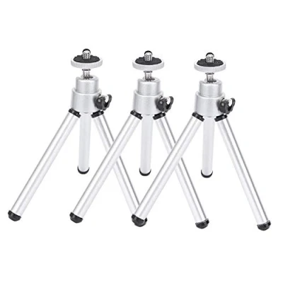 Afbeelding van MAGT Telescoop Statief, 3 STKS Opvouwbare Mini Statief Anti Shake Aluminium Lichtgewicht Outdoor Zilver