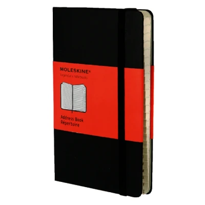 Afbeelding van Adresboek Moleskine large 130x210mm hard cover lijn zwart