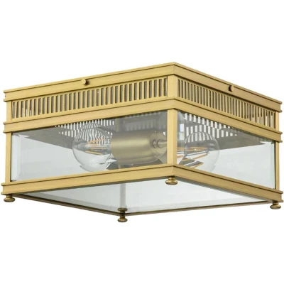 Afbeelding van Elstead Lighting LED Wand Buitenlamp Holborn 2X E27 Max 60W IP44 Dimbaar Brushed Brass