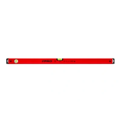 Afbeelding van PRO600 waterpas 100 cm met ergonomisch profiel ERS+ (Easy Reading System) Precieze antischokabsorberende eindkappen Kleur Rood