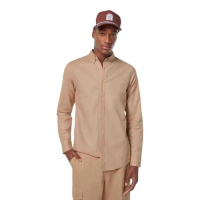 Afbeelding van Scotch &amp; Soda Regular FIT Solid Oxford Shirt Overhemd, Heren, Maat: XL, Soft camel