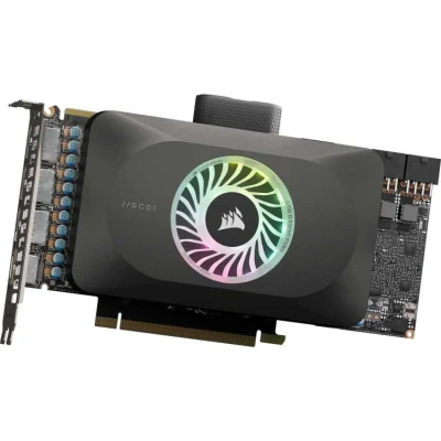 Afbeelding van CORSAIR iCUE LINK XG3 RGB Hybride GPU Waterblok Aangepaste Koeling Geschikt Voor AMD RX 7900 XT (X) Zwart