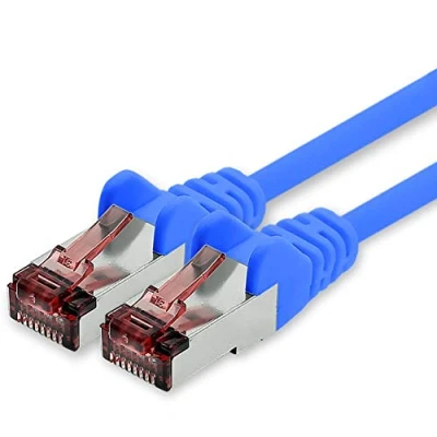 Afbeelding van 1CONN Cat6 netwerkkabel 15m blauw Ethernetkabel Lankabel Lan Sftp Pimf patchkabel 1000 Mbit s