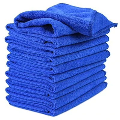 Afbeelding van URAQT Microvezeldoeken, 10 stuks microvezel autoreinigingsdoekjes, multifunctionele pluisvrije poetsdoeken, super absorberende handdoek voor huishouden, keuken en ramen, 30 x 30CM