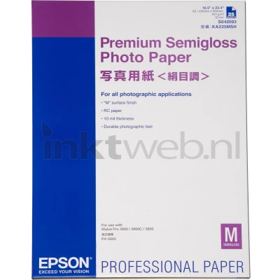 Afbeelding van Epson Premium Semigloss Photo A 2. 25 vel. 251 g S 042093