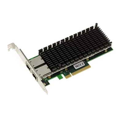 Afbeelding van KALEA INFORMATIQUE PCIe 3.0 x8 LAN Ethernet 10G 2 poorts RJ45 netwerkkaart met Intel X540 chipset. High en Low Profile Hoeken.