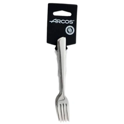 Afbeelding van Toscaanse serie bogen, stroomgebiedspel voor cakes, 6 vorken, één stuk roestvrij staal monoblock 18y10 en 140 mm, zilveren kleur