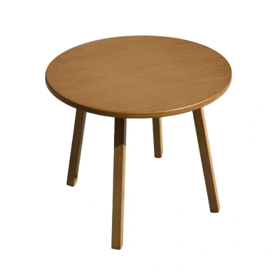 Afbeelding van Sens Line Porto Sidetable ø58cm Aluminium Houtpatroon