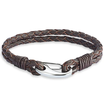Afbeelding van Rafaela Donata Leder armband Echt leer in Zwart